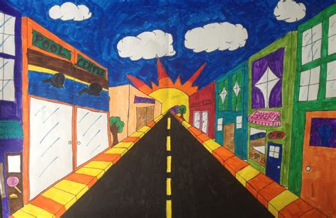 Art At Amy Northwest Cycle 4 6th Grade One Point Perspective