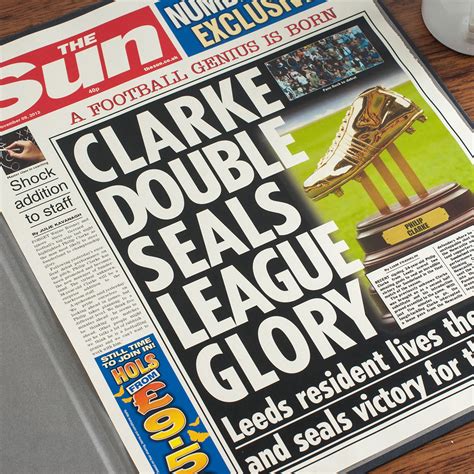 Personalised Spoof The Sun Newspaper Article - Football Genius ...