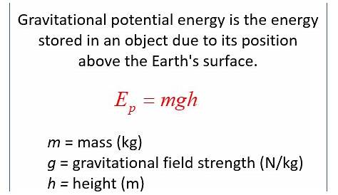 gravitational potential energy worksheets