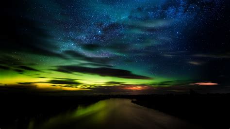 Aurora Borealis 4k Wallpaper Stars Clouds New Zealand Dawn Night