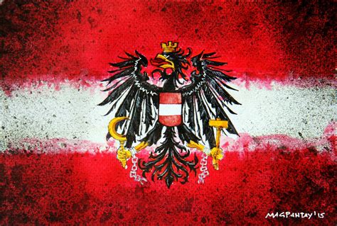 Hier können sie österreichische fahnen. Österreichische Flagge mit Bundesadler (Kleinformat ...