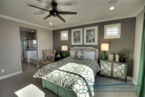 Art Deco Master Bedroom With Ceiling Fan By Laurel Jonas