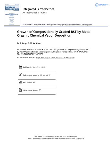 Pdf Growth Of Compositionally Graded Bst By Metal Organic Chemical