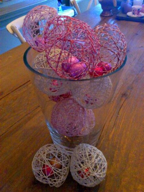 Easter Ornament With Chocolat Eggs Inside Twine Balloon
