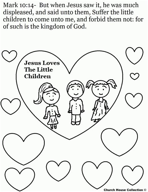 Jesus Loves The Little Children Coloring Page Clip Art Library