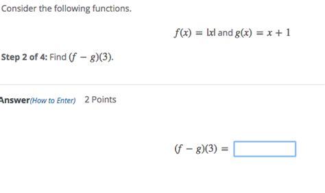 solved consider the following functions f x bxl and g x