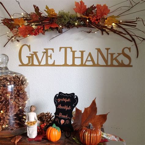 Thanksgiving Decor Give Thanks Fall Decor Thanksgiving Etsy