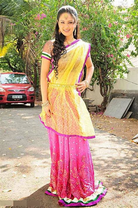 pooja bose in half saree sarees villa