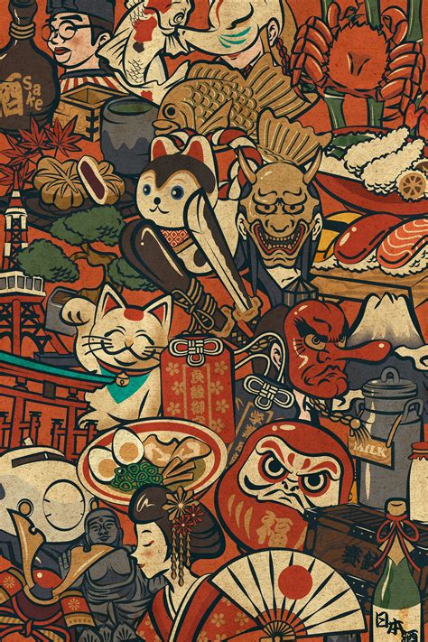 Japanese Art Wallpaper Download Free Mock Up