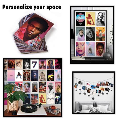 Anerza 100 Pcs Album Cover Posters Album Covers Wall Collage Kit