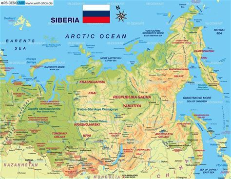 Map Of Siberia Russia Map In The Atlas Of The World World Atlas