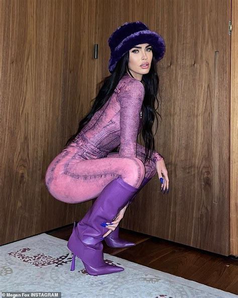 Megan Fox Turns Up The Heat As She Slips Into Skintight Purple Jumpsuit