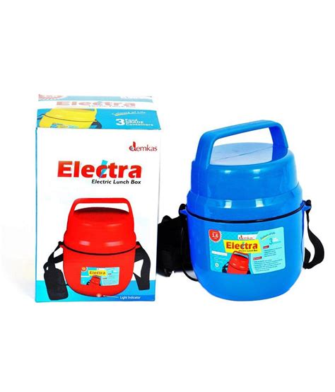 Cooking 3 course meal in electric lunchbox. Demkas Blue Electric Lunch Box: Buy Online at Best Price ...