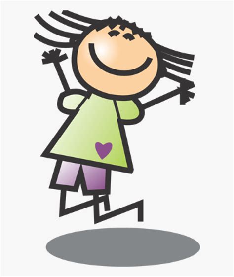 Girl Doing Happy Dance Png Download Stick Figure Kids Clip Art