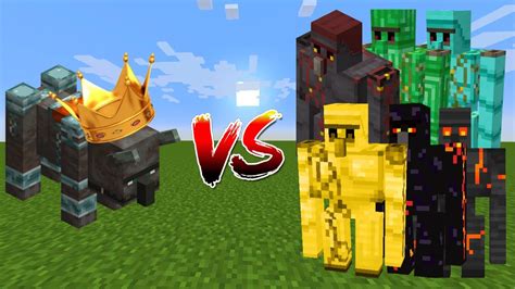 King Ravager Vs All Golems In Minecraft Youtube