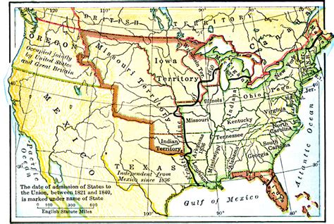 Map Of United States 1840 Map Of World