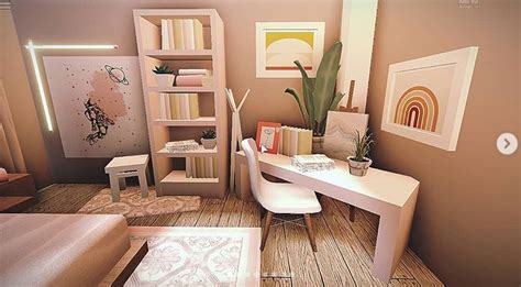 25k living room 3 value: Blush desk area | Tiny house bedroom, House decorating ...