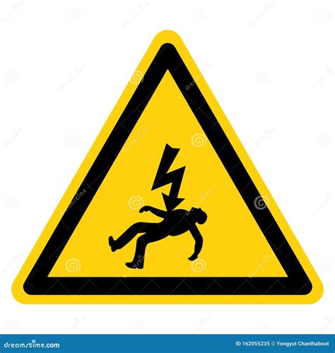 Warning Electrocution Risk Symbol Sign Vector Illustration Isolated