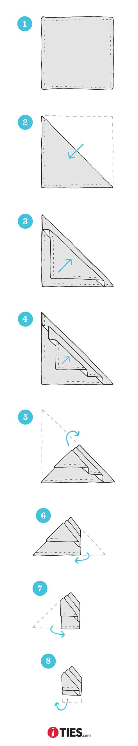 How To Fold The Stairs Pocket Square