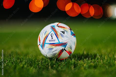 Qatar Doha 18 July 2022 Official Adidas Fifa World Cup Football Ball Al Rihla World