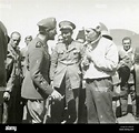 Italian aviator Vittorio Mussolini with other pilots, Asmara airfield ...