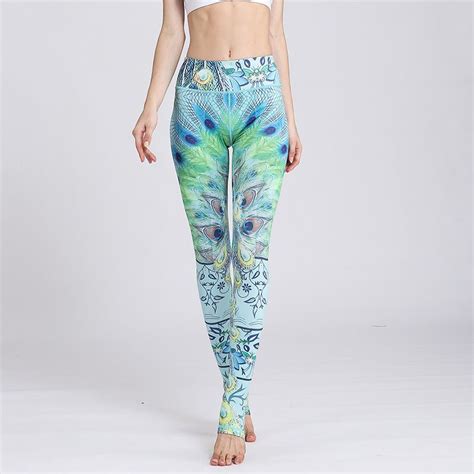 Promotion Price Peacock High Waisted Yoga Athletic Pant Leggins