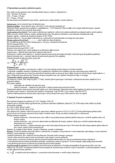 Opracowane pytania na egzamin 1 4 8 10 1żniejsze parametry