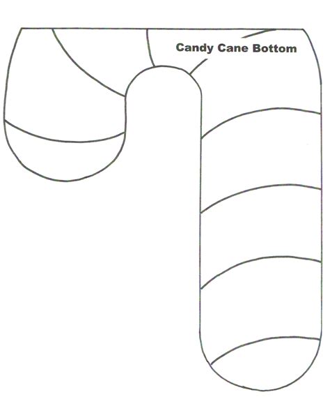 Candy Cane Outline Printable