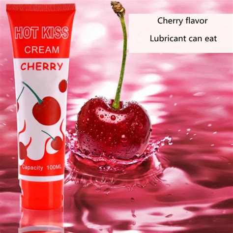Love Kiss Lubricant Cherry Cream 100ml Edible Personal Body Lubricants