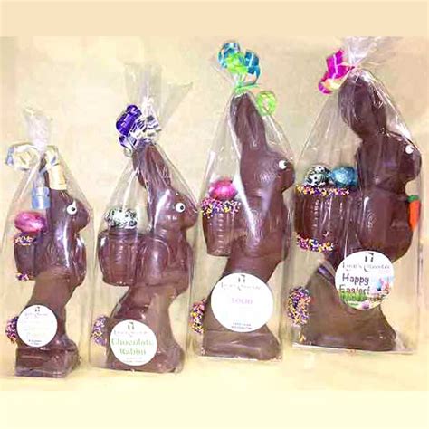 Decorated Standing Chocolate Bunnies