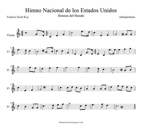 Tubescore Sheet Music For The National Anthem Of The United States Of