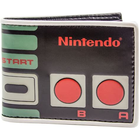Buy Nintendo Nes Controller Retro Black Id And Card Bi Fold Wallet
