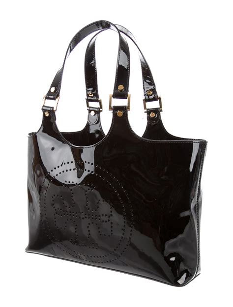 Patent Leather Handbag Black Nar Media Kit