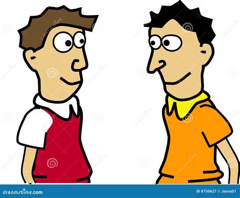 Two Men Looking At Each Other Royalty Free Stock Photography Image