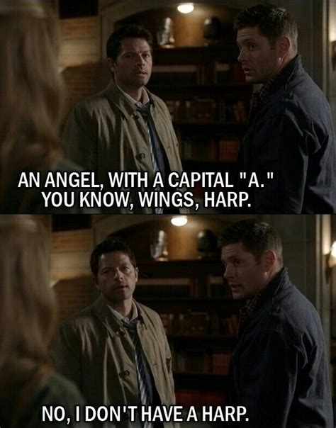 [castiel does not have a harp he was a soldier after all ] with images best supernatural