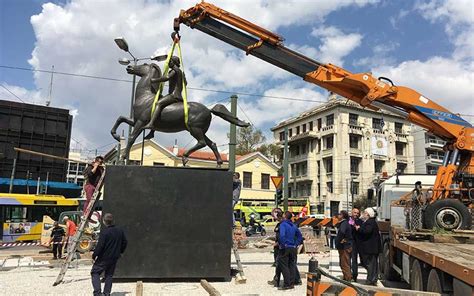 Statue Of Alexander The Great Installed In Athens Greece
