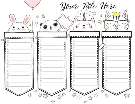 Cute Planner Stickers Printable Printable Word Searches