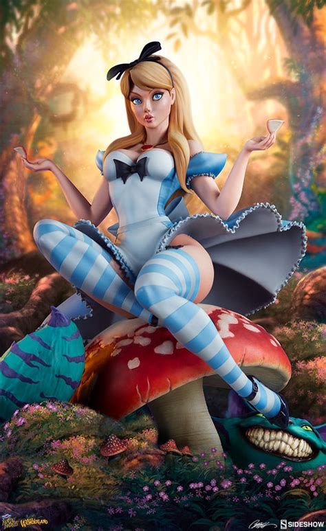 the alice in wonderland statue makes a curious new addition to your collection sideshow