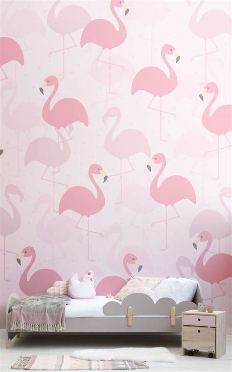 Desktop wallpapers for mac retina (50 wallpapers). Fancy Flamingo Wall Mural | Pink wallpaper bedroom, Pink ...