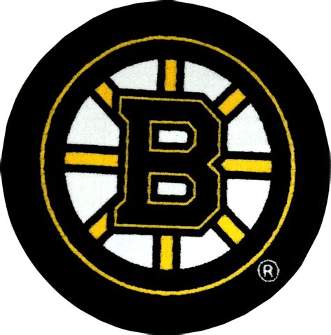 Free Download Nhl Boston Bruins Hockey Puck Shaped Round Accent Rug