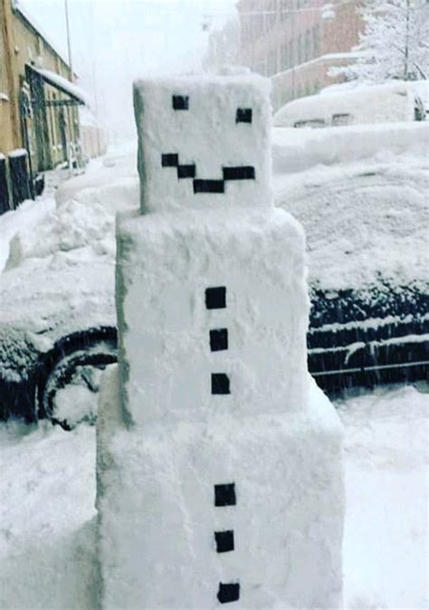 Minecraft Real Life Snow Golem