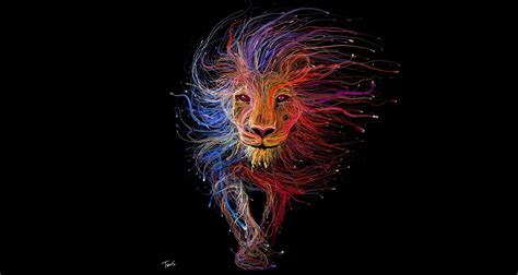 Lion Wires Art 720p Hd 4k Wallpapers Images Backgrounds Leo Wallpaper