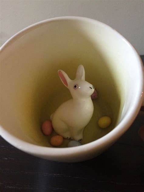Vintage Sarah Spademan Pottery Easter Rabbit Bunny Mug Cup Animug