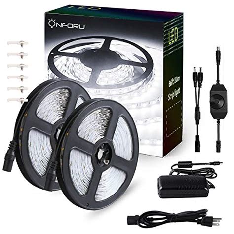 Onforu 66ft Dimmable Led Strip Lights Kit Ul Listed Power Supply