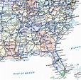 Interstate highways in Southeast region USA Free highway map road ...