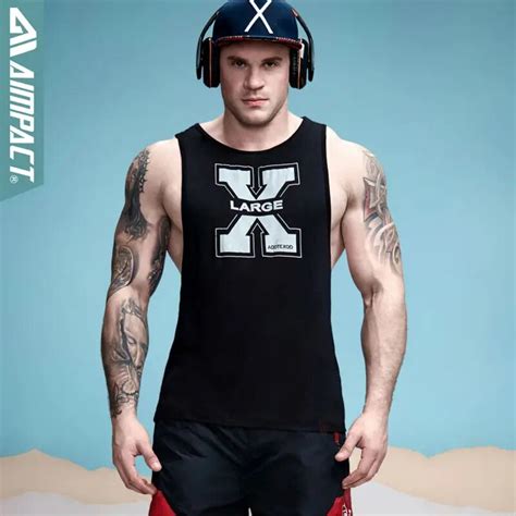 New Mens Vivid Gym Tank Tops Low Cut Armholes Vest Sexy Mens Tank