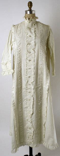 Nightgown Ca 1870s American Cotton Lace Victorian Fashion