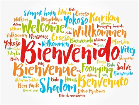 Bienvenido Welcome In Spanish Word Cloud In Different Languages