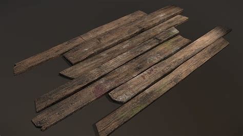 3d Model Wooden Planks Vr Ar Low Poly Cgtrader