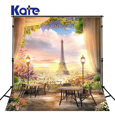 Kate Photo Background Eiffel Tower Backdrop Romantic Wedding Backdrops